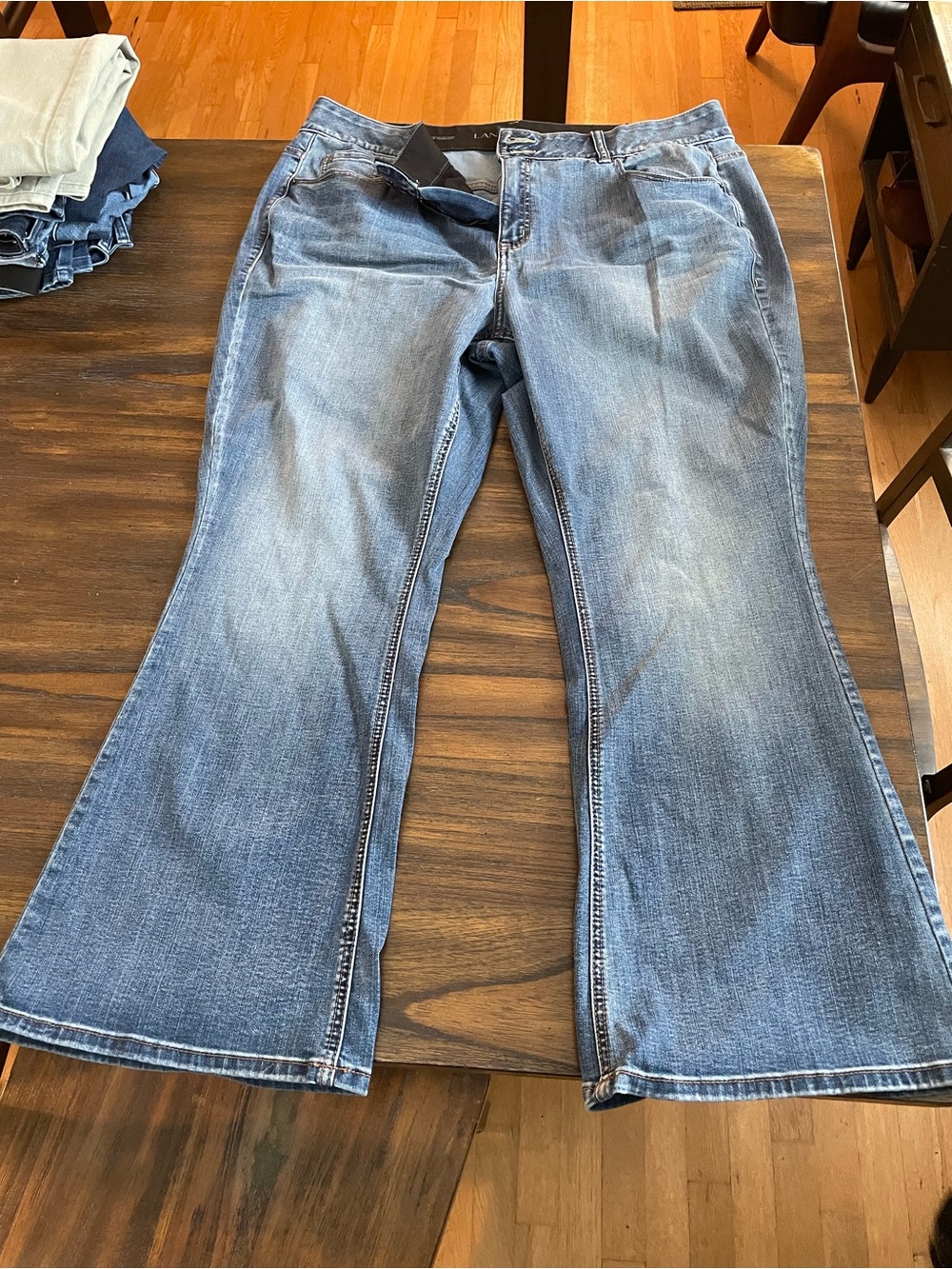 Lane Bryant Blue Boot High Rise Jeans - Faded Mid Wash